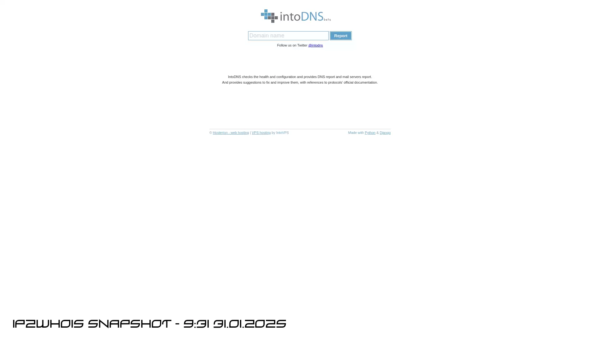 www.intodns.com - snapshot