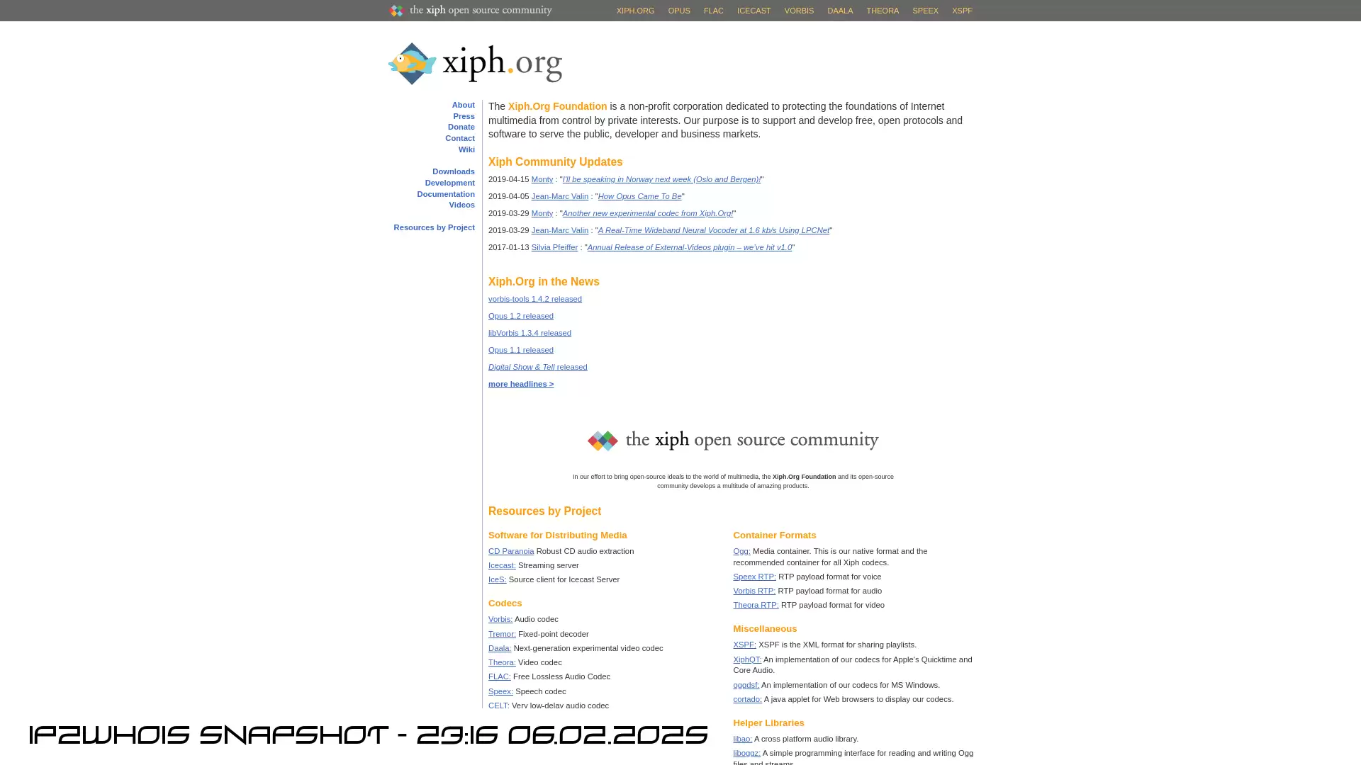 xiph.org - snapshot